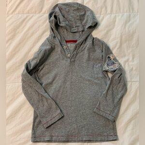 Joe Fresh Youth Gray Long Sleeve Hoodie Shirt. Size Small.